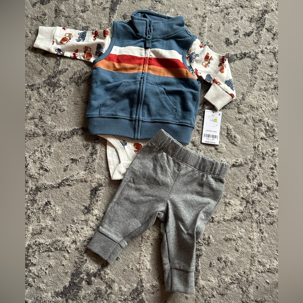 Carters 3 piece set size 3 months